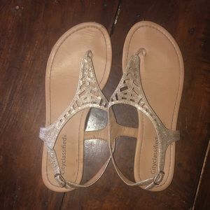 Gold sandals